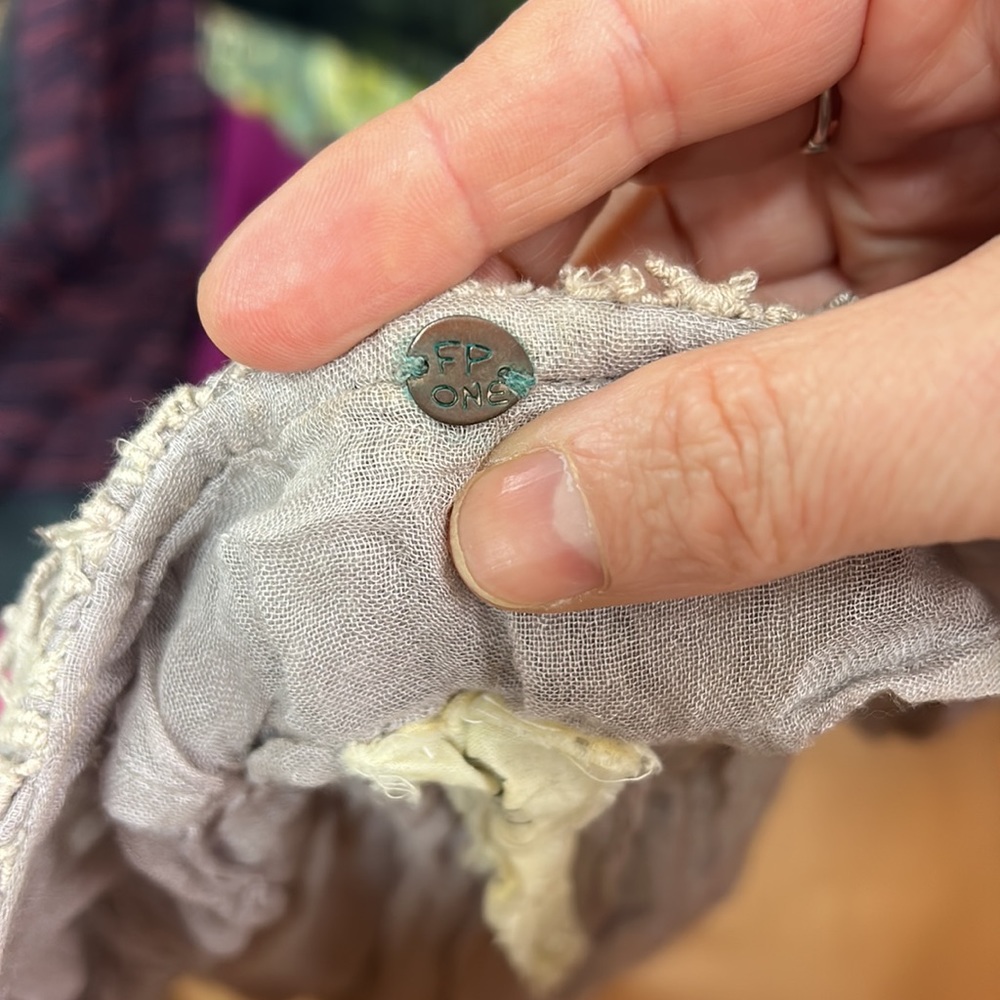 Free People sheer fairy raw edges lace top - Picture 9 of 12